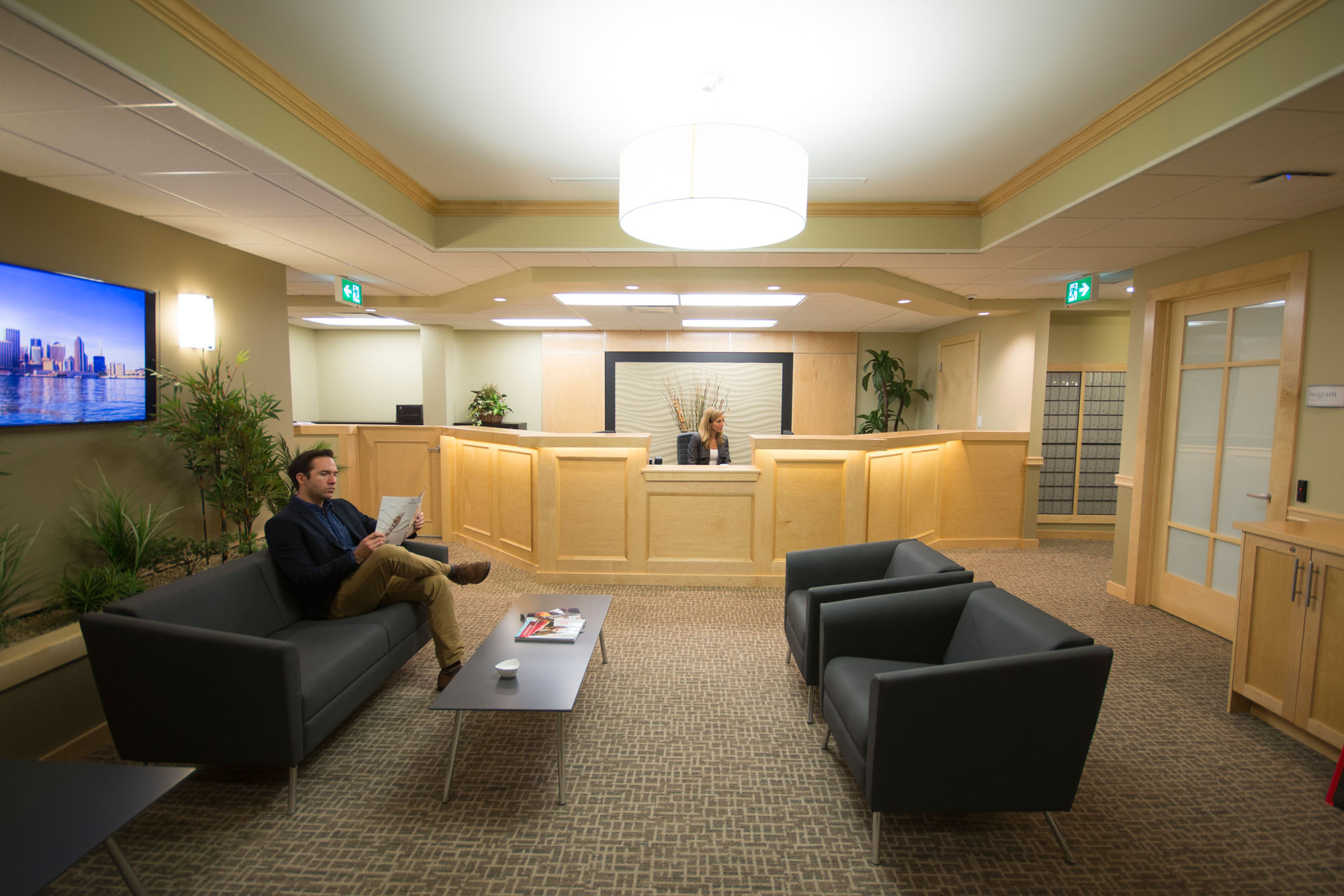 Professional reception area at Chameleon Business Centres